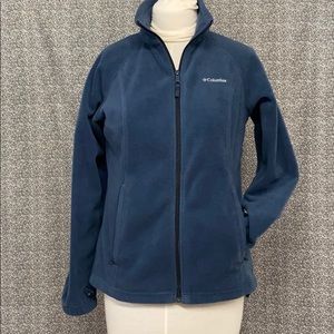 Columbia fleece zip jacket blue sz M